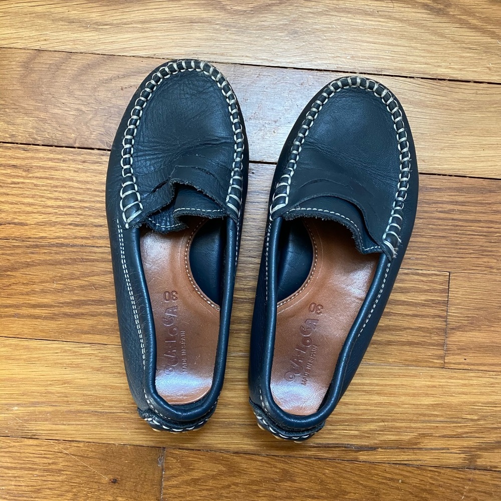 Oca Loca navy leather moccasins